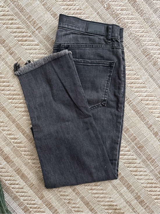 Express Denim - Express Women's Black Frayed-Hem Mom Jean
